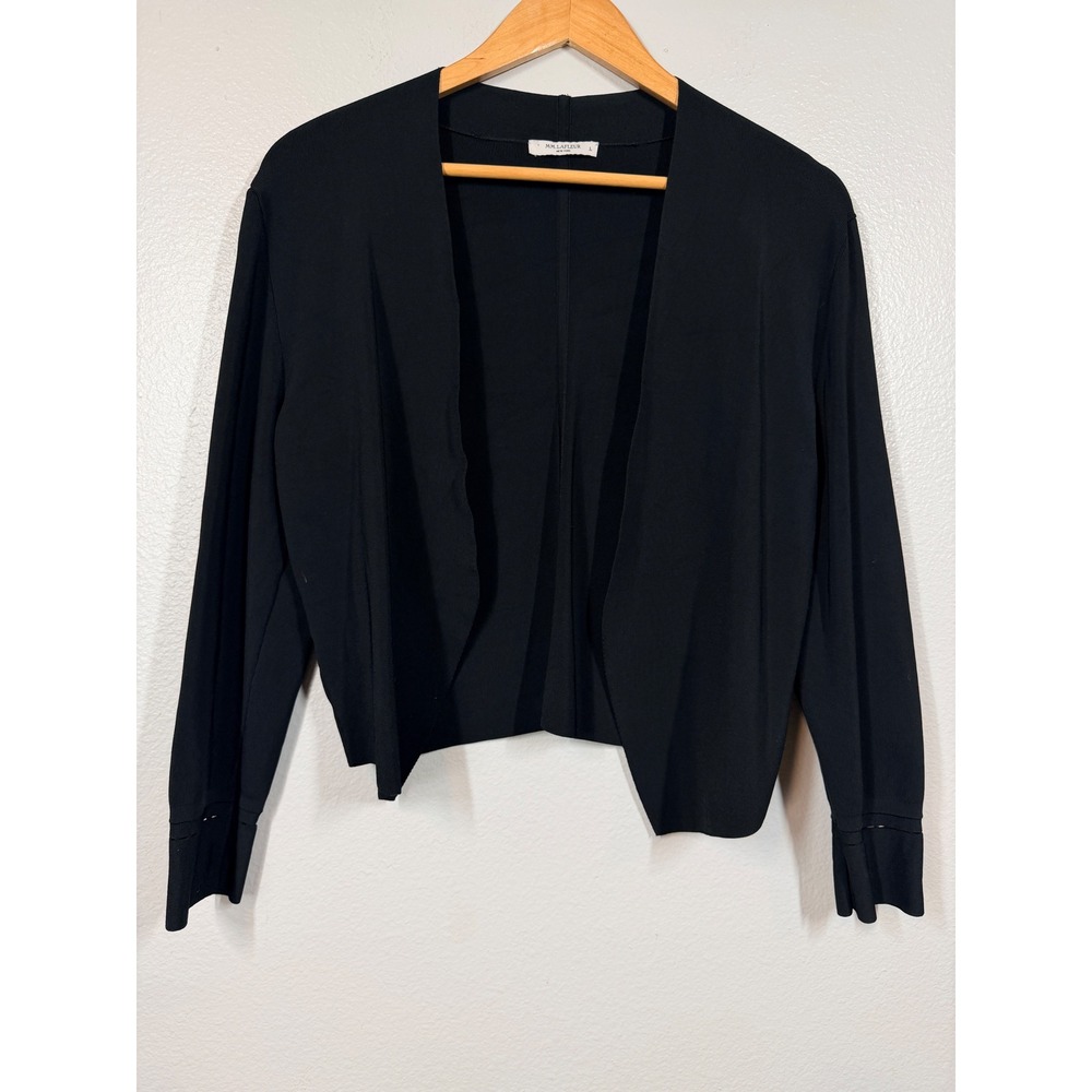 MM.LaFleur Cardigan Women L Black Sant Ambroeus Jardigan Open Cropped